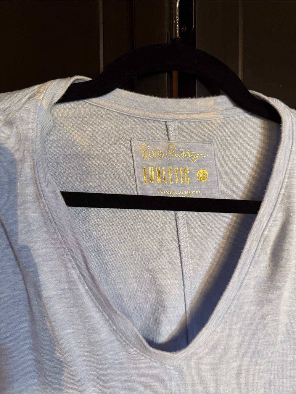 Lilly Pulitzer Light Blue V-Neck Women's Long Sleeve Top